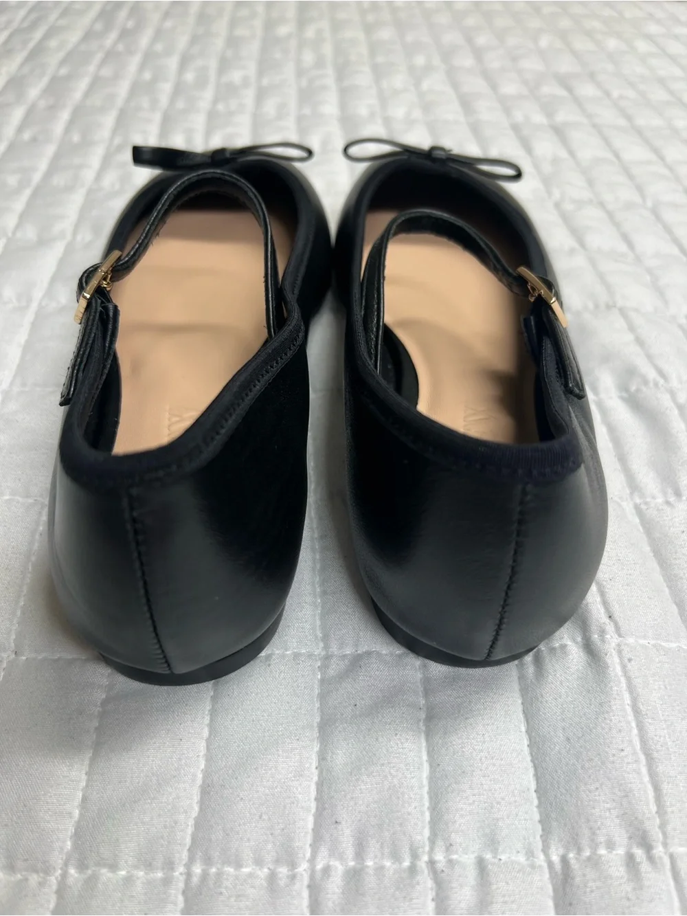 J. Crew Quinn Mary Jane Ballet Flat in Black Leather Size 5.5